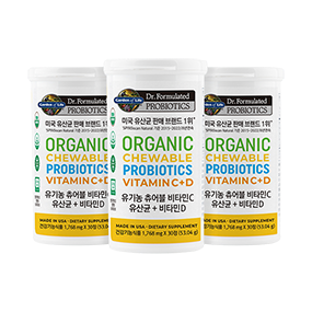 가든오브라이프 프로바이오틱스 유기농 츄어블 비타민C 유산균 + 비타민D 3개